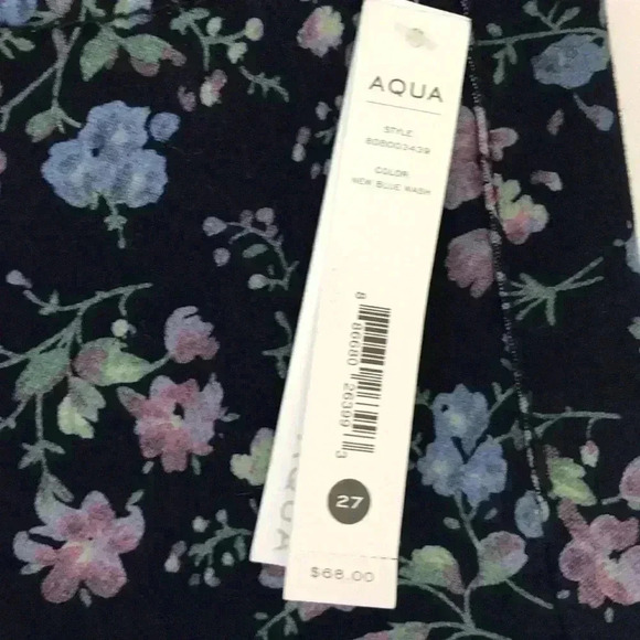 Aqua Multicolor Floral Skinny Leg Jeans Size 27 - Picture 3 of 6